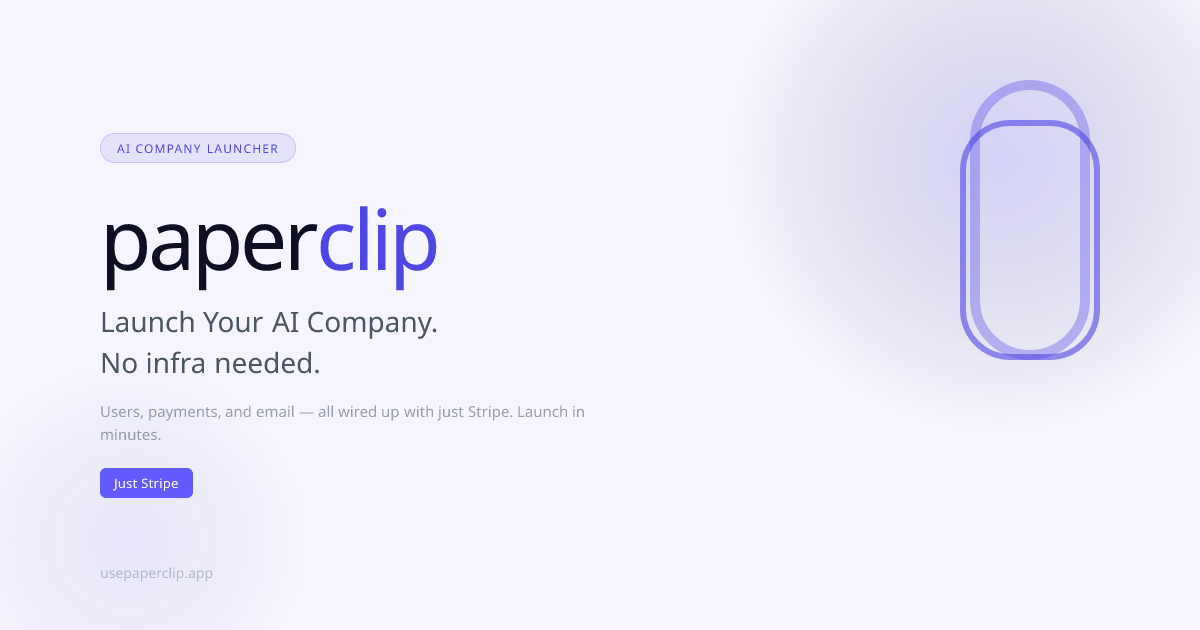 paperclip — Run your AI company with one bill